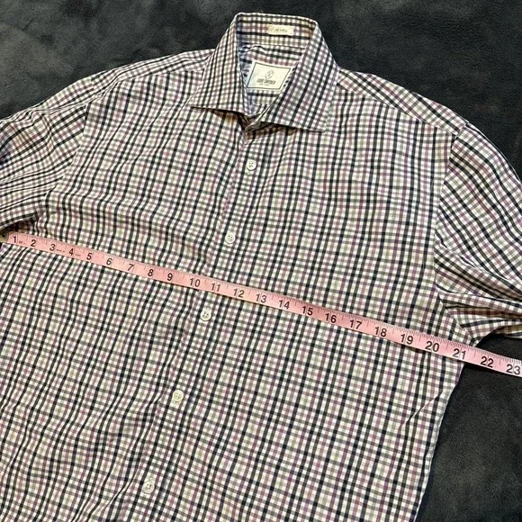 Todd Snyder Dress Shirt Mens 15.5 32 33 Button Front 2 Ply Cotton Checkered - Picture 3 of 5